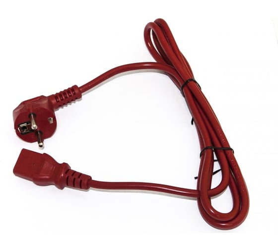 Изображение товара Кабель питания компьютера Hyperline PWC-IEC13-SHM-3.0-RD 3 м, цвет красный 281901