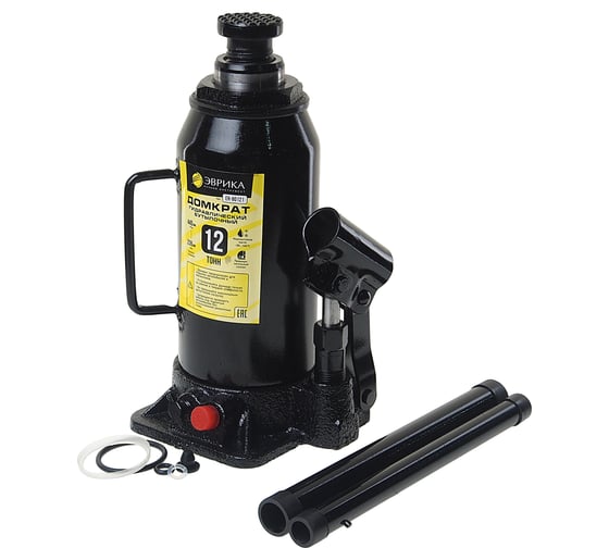 Изображение товара Гидравлический домкрат бутылочный с клапаном 12т, ремкомплект Эврика ER-80121 839172