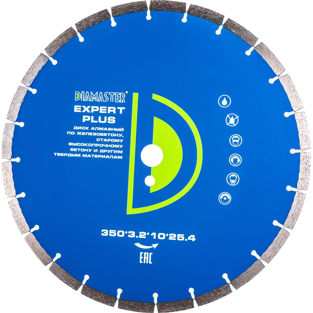 Сегментный диск алмазный по железобетону Diamaster диск сегментный laser ultra д 600 3 2 35 25 4 40 4 6 10 16 мм 36 30 6 z асфальт wet dry diamaster