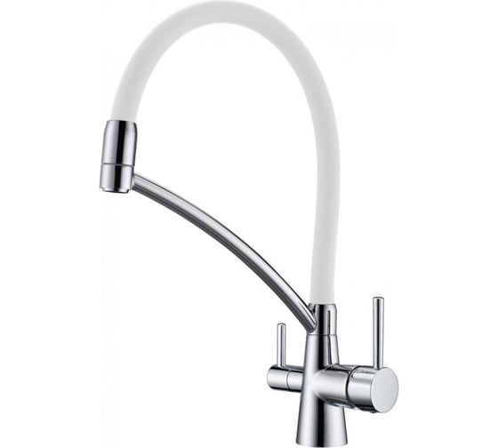 Изображение товара Смеситель для кухни Paulmark SIEGEN хром/белый Si213111-CRw