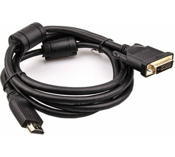 Изображение товара Кабель VCOM HDMI AM/DVI 24+1M, 1.8м, CU, 1080P@60Hz, 2F, CG484GD-1.8M