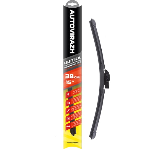 Изображение товара Щетка стеклоочистителя AUTOVIRAZH AV-255 38 см (15”), мультиадаптерная AV-001517