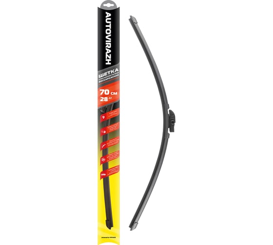 Изображение товара Щетка стеклоочистителя AUTOVIRAZH AV-255 70 см (28”), мультиадаптерная AV-002817