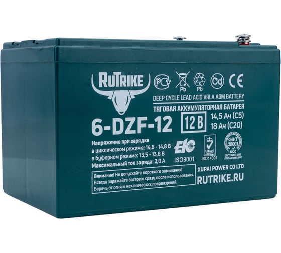 Изображение товара Аккумулятор тяговый 6-DZF-12 12V13A/H C5 Rutrike 022833