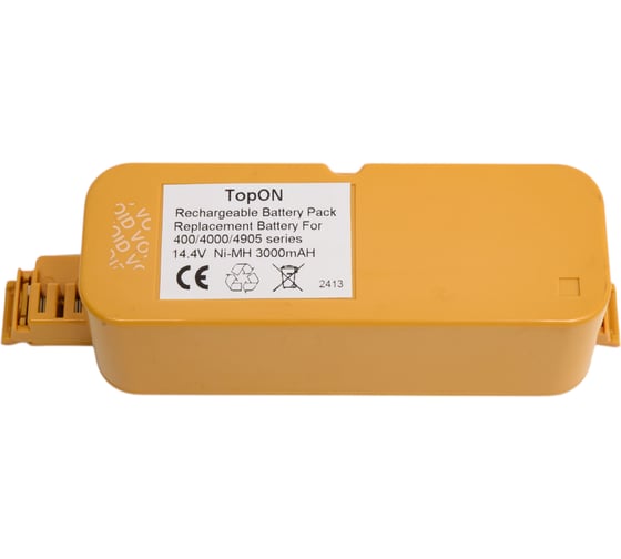 Изображение товара Аккумулятор (14.4 В; 3 Ач; Ni-MH) для пылесоса iRobot Roomba TopON TOP-IRBT400-30