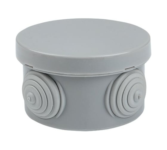 Изображение товара Распаечная коробка EKF КМР-040-038 с крышкой наружная 4 мембранных ввода IP54 розничный стикер plc-kmr-040-038-r