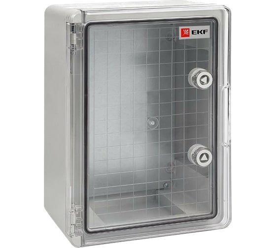 Изображение товара Пластиковый щит EKF с монтажной платой прозрачная дверь 500х350х190мм IP65 PROxima PBT65MP005
