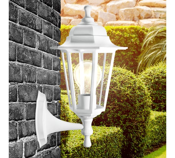 Изображение товара Садово-парковый светильник ЭРА НБУ 0660001, белый, Леда1 Е27 8/96 Б0048116