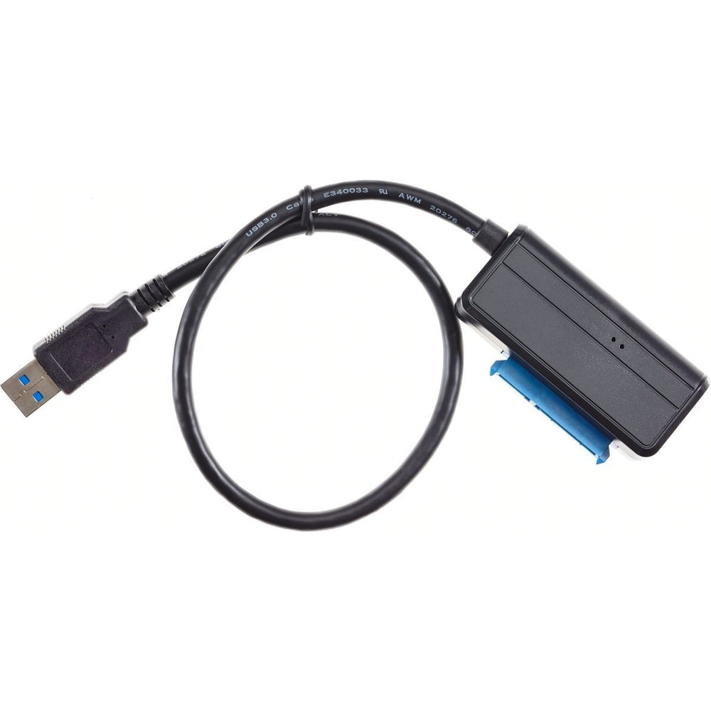 фото Кабель-адаптер vcom usb 3.0 - sata iii 2.5/3,5+ssd, правый угол, cu817