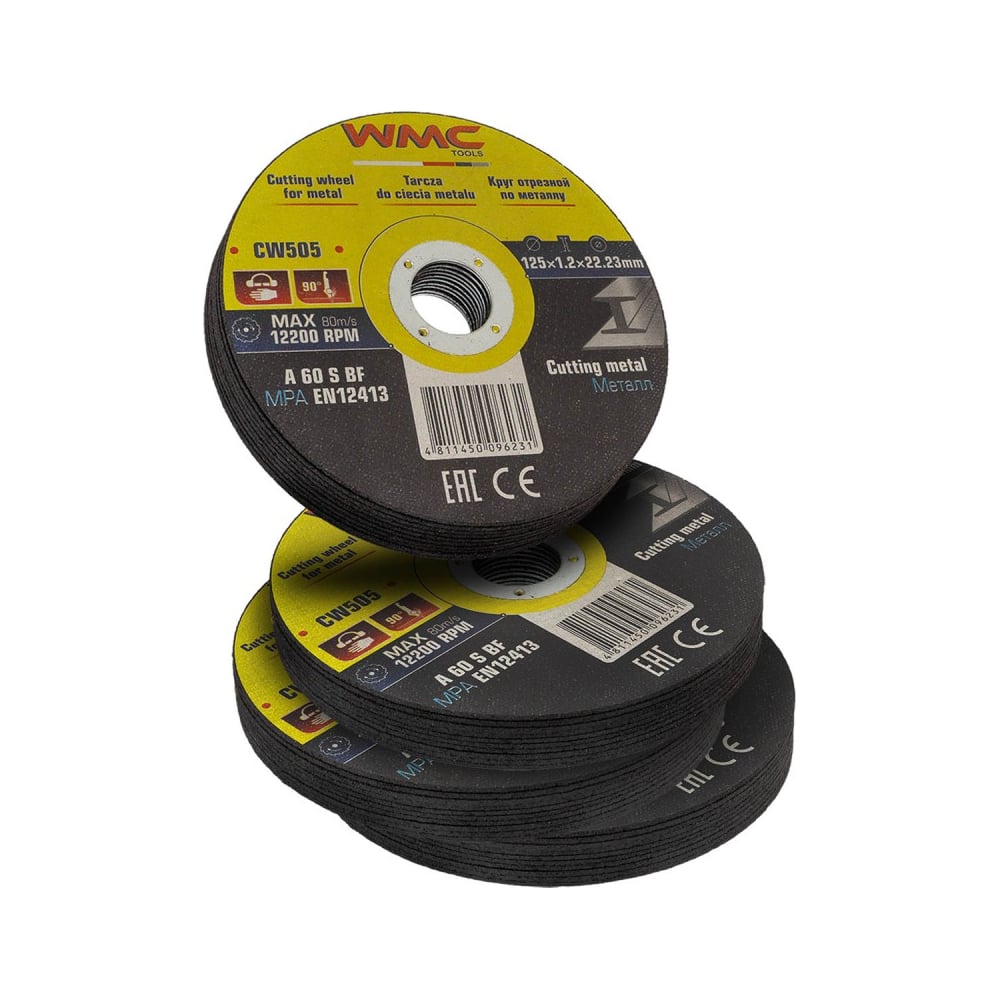 Изображение товара Круг отрезной абразивный WMC TOOLS 125x1.2x22.2 мм, 40 шт