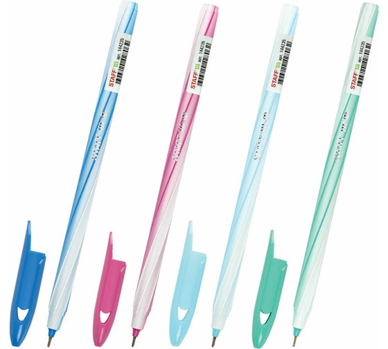Изображение товара Ручка шариковая Staff CANDY PASTEL СИНЯЯ, игольчатый узел 0,6мм, линия 0,3мм 144235