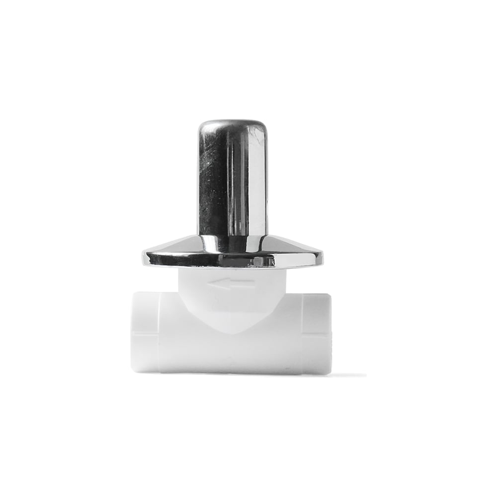 Клапан вентиль PRO AQUA PP-R с хромированной рукояткой Белый  32 PA43012b