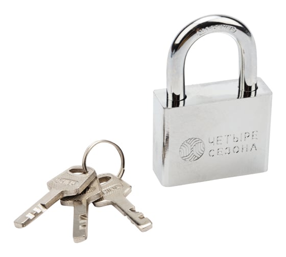 Изображение товара Навесной замок ЧЕТЫРЕ СЕЗОНА серия Сталь, 50 мм 79-0035