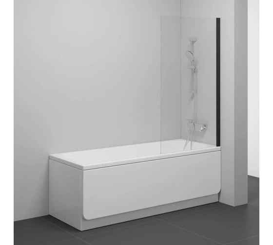 Изображение товара Шторка на ванну RAVAK NVS1-80 черный + Transparent 7O840300Z1