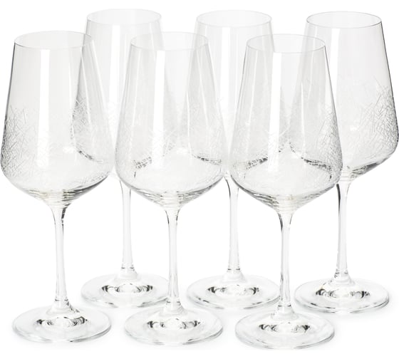 Изображение товара Набор бокалов для вина CRYSTALEX SANDRA Blizzard 6шт 450мл CR450101S