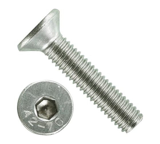 Изображение товара Винт 23 Болта нержавеющий 3x6 потайной под шестигранник DIN7991, 10 шт. 2000000618111