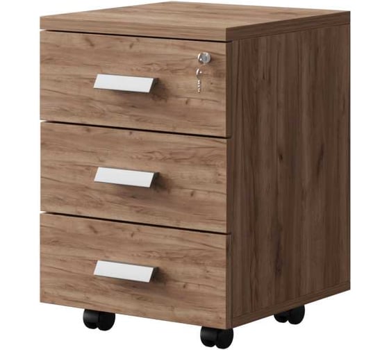 Изображение товара Тумба выкатная Альянс мебель с замком 430x450x610 ТМ Дуб крафт табачный