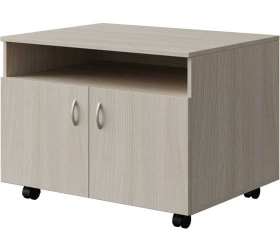 Изображение товара Тумба для оргтехники Альянс мебель ХИТ 800x600x600 К-6 Ясень шимо светлый