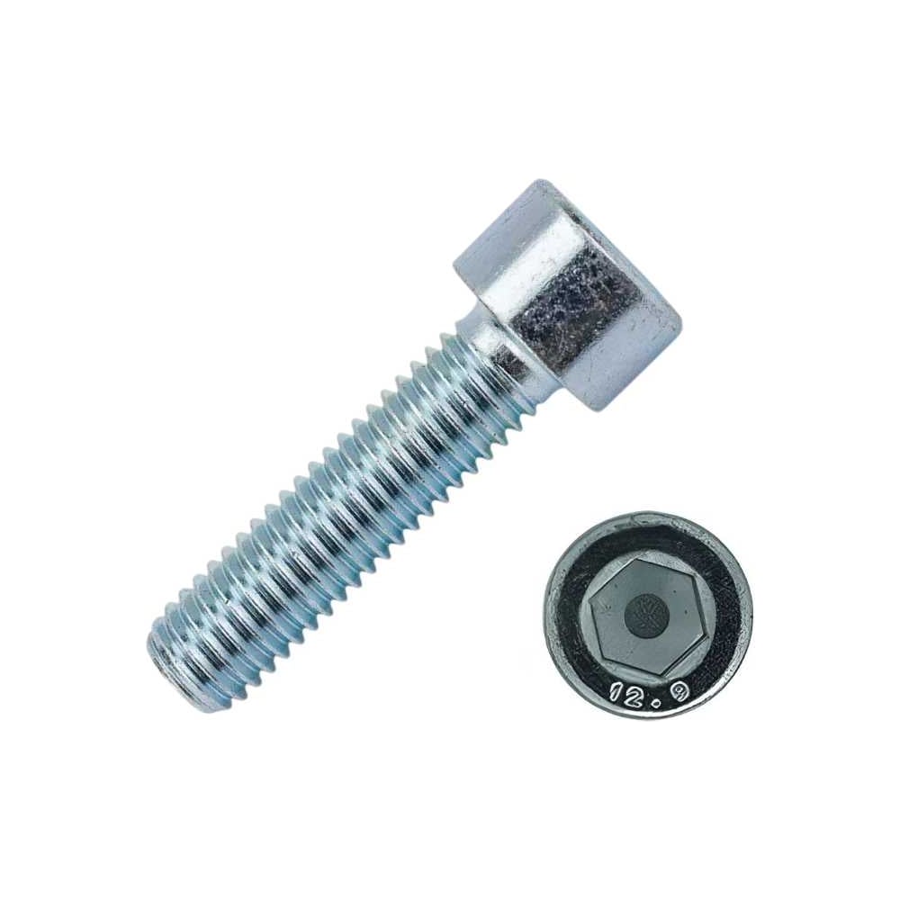 Изображение товара Высокопрочный винт 6x10 мм DIN912 класс 12.9 цинкованный 10 шт