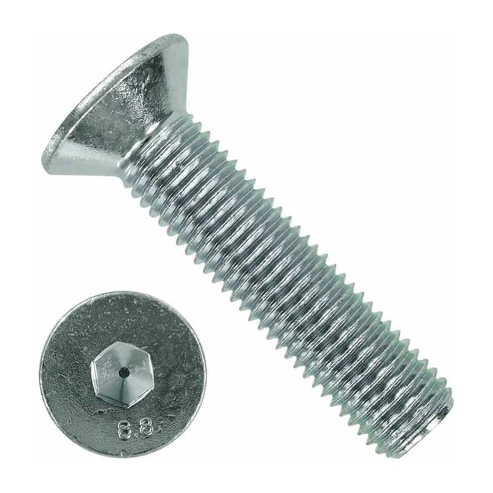 Изображение товара Винт потайной 5x10 с шестигранником ОЦ DIN7991 класс 8.8, 50 шт