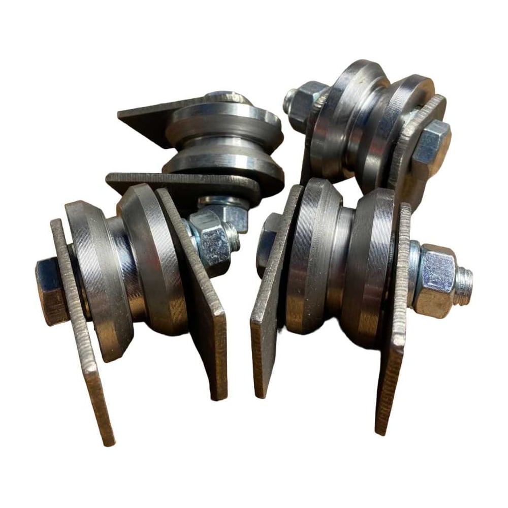 Изображение товара Ролик на пластинах 23 Болта d 50 мм под угол металл, 4 шт