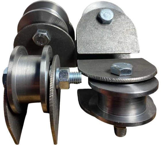 Изображение товара Ролик на пластинах 23 Болта d 65 мм, под трубу 20x20,металл 4 шт. 3605
