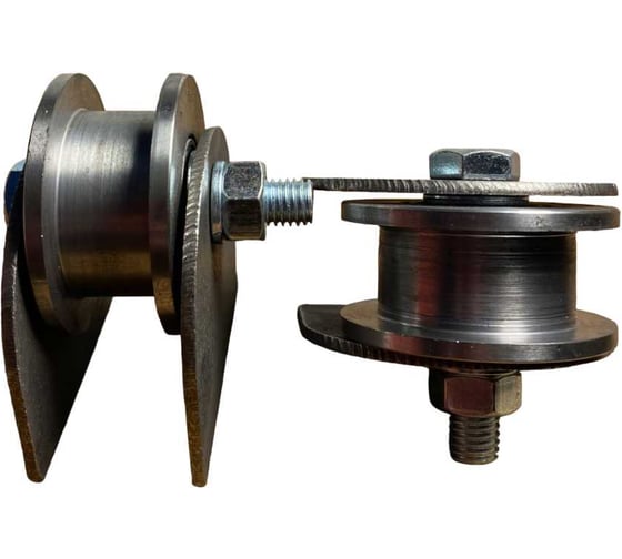 Изображение товара Ролик на пластинах 23 Болта Р3605, d65мм,под трубу 20x20,металл 2 шт. 22228