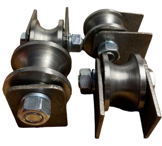 Изображение товара Ролик на пластинах 23 Болта d 50 мм под трубу 1/2 d20 ,металл 4шт. 3513