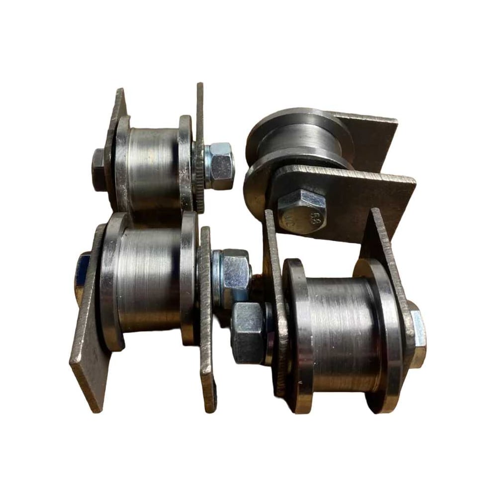 Изображение товара Ролик на пластинах 23 Болта d 50 мм для труб 20х20 металл комплект 4 шт