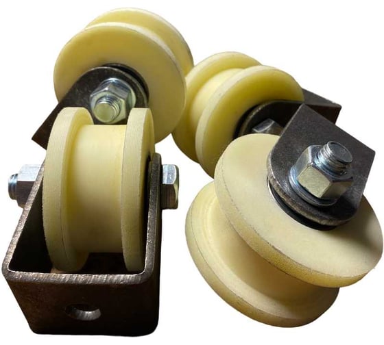 Изображение товара Ролик на малой платформе 23 Болта d 70 мм, под трубу 20x20, 4 шт. 2706м