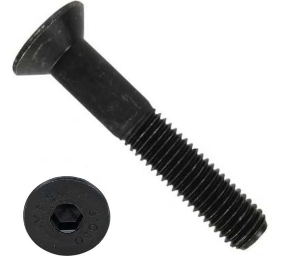 Изображение товара Винт 23 Болта потайной под шестигранник 10x90 DIN7991 класс прочности 10.9, 10 шт. П0000025148