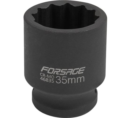 Изображение товара Головка ударная 12-гранная 35 мм, 3/4"DR Forsage F-46835(59761)