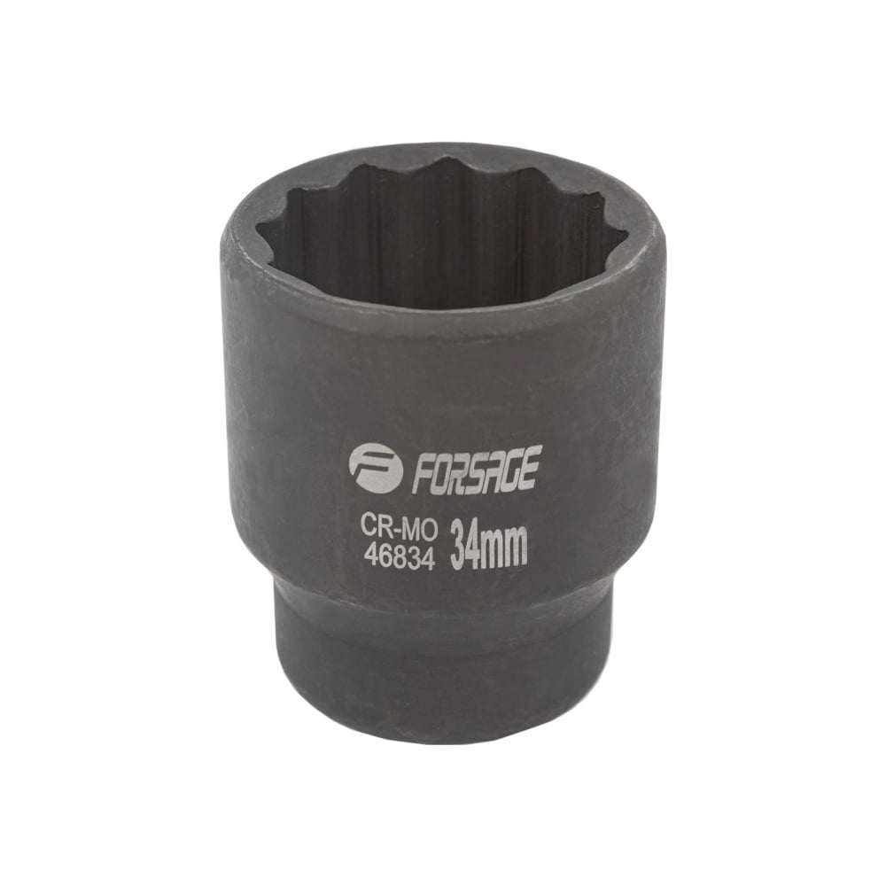 Изображение товара Головка ударная 12-гранная 34 мм 3/4 дюйма Forsage F-46834
