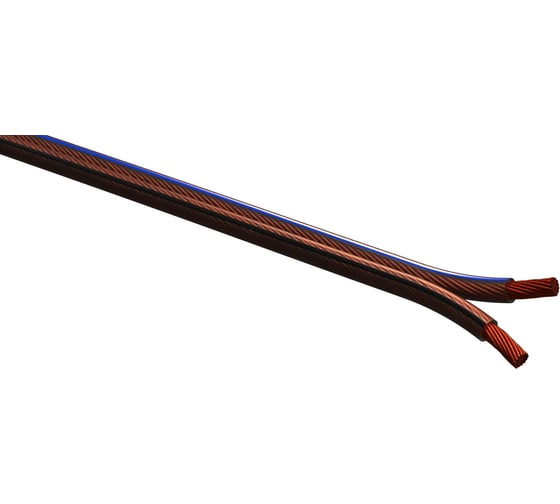 Изображение товара Акустический кабель ЭРА A-100-S 2х1,0 мм2, прозрачный, 100м, 8/192 Б0048273