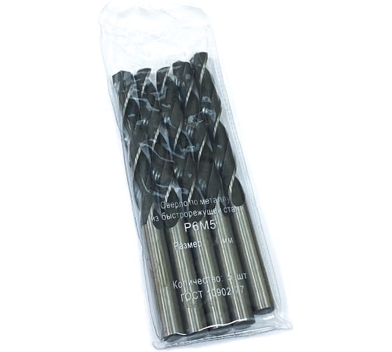 Изображение товара Сверло по металлу (5 шт; 11.7х94х142 мм; ц/х; Р6М5) STV 00-00008904
