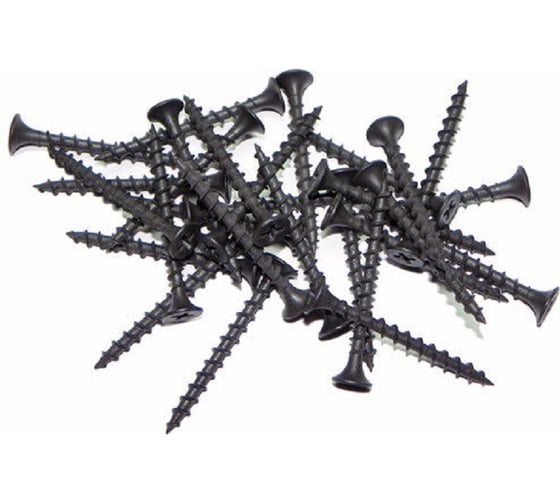 Изображение товара Саморез по дереву Русский Саморез черный острый 3,5x55мм, 1,5 кг РС551500