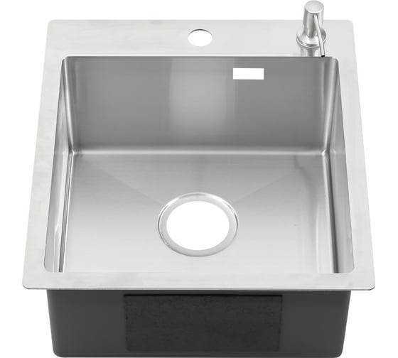 Изображение товара Мойка MELANA R44485HK ProfLine 3,0/200 САТИН врезная прямоугольная в комплекте с дозатором MLN-R44485HK+дозатор