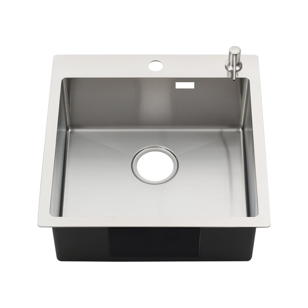 Изображение товара Мойка кухонная MELANA R5050HK ProfLine 3,0/200 сатин врезная квадратная с дозатором