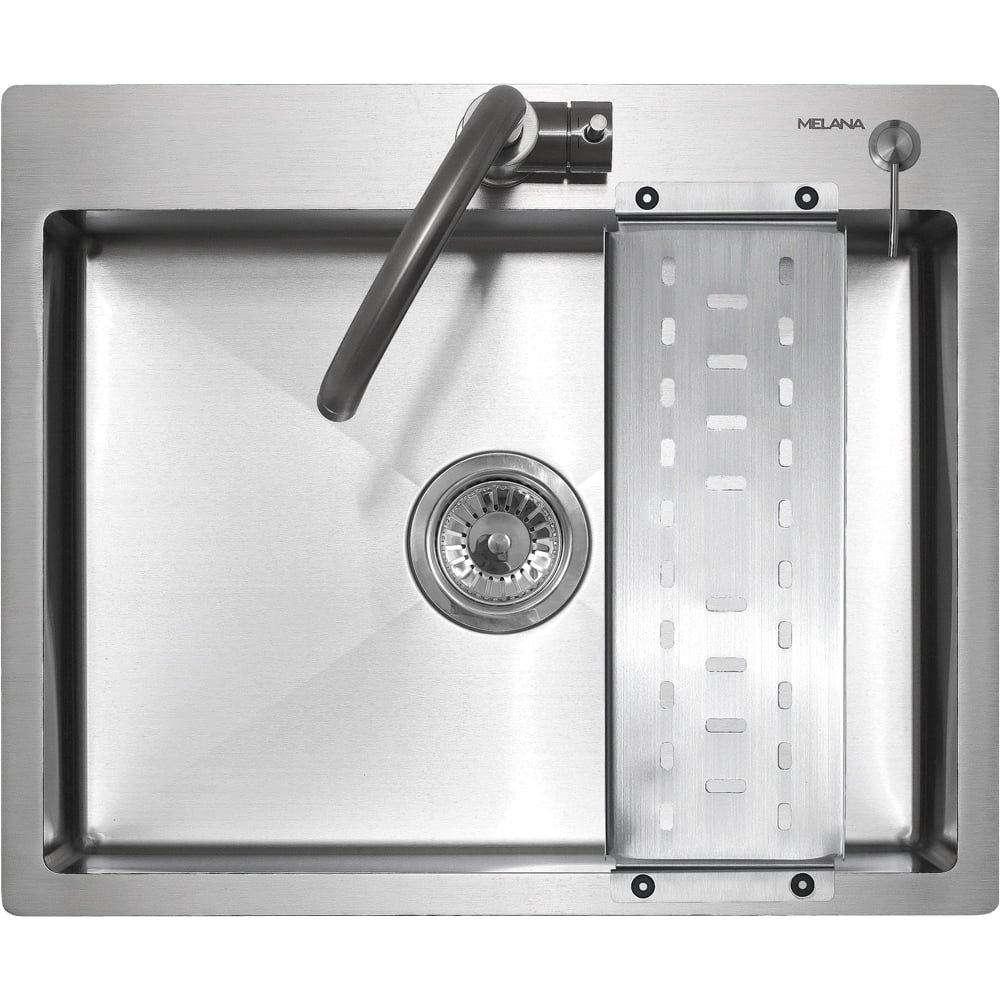 Изображение товара Врезная мойка MELANA R6050H ProfLine с дозатором и коландером