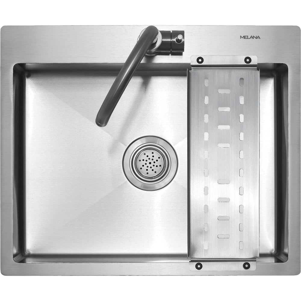 Изображение товара Мойка MELANA R6050HK ProfLine врезная, прямоугольная, с коландером