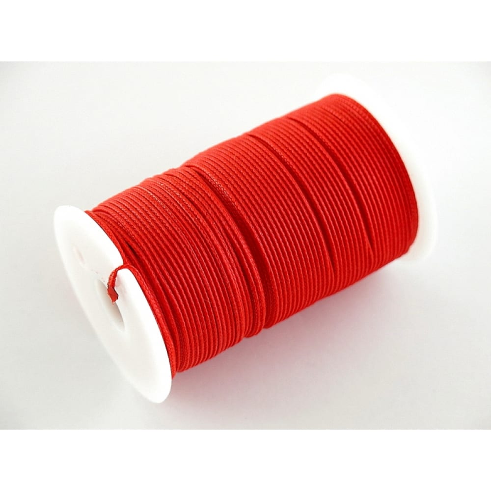 Полиамидный шнур SOLARIS шнур вощеный из полиэстра d 0 5мм l 50м ярко красный