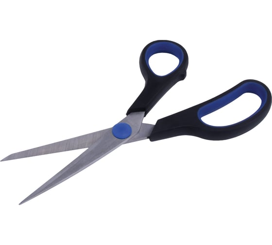 Изображение товара Ножницы BRAUBERG Soft Grip 190 мм, резиновые вставки, серо-зеленые, 3-х сторонняя заточка 230762