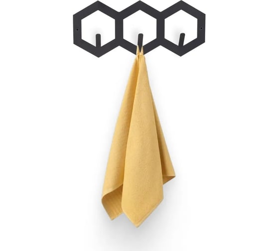 Изображение товара Вешалка настенная Домарт СОТЫ 3 черный 171136