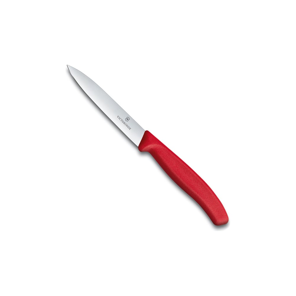 Изображение товара Нож для чистки овощей и фруктов Victorinox лезвие 10 см прямое, красный 6.7701