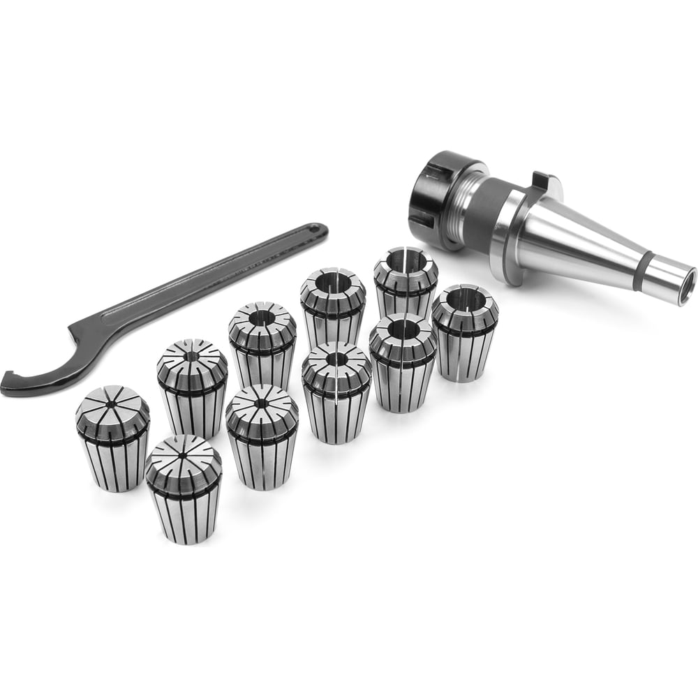 Изображение товара Патрон цанговый 30 с набором цанг ER25 10 шт 3-16 мм Micron 108046