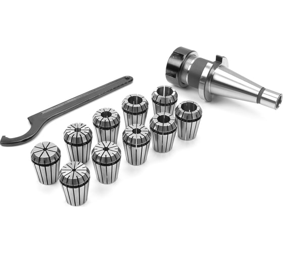 Изображение товара Патрон цанговый 50 с набором цанг ER25 10 шт, 3-16 мм Micron 108048