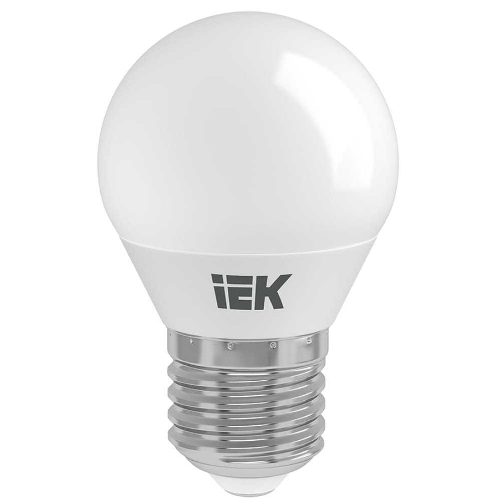 фото Лампа iek led, g45, шар, 7вт, 230в, 6500к, e27 lle-g45-7-230-65-e27