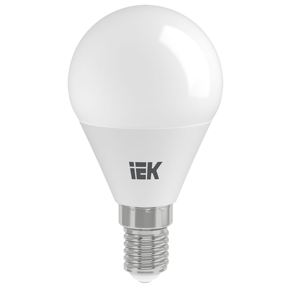 фото Лампа iek led, g45, шар, 9вт, 230в, 3000к, e14 lle-g45-9-230-30-e14