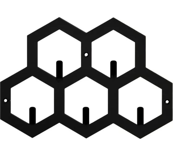 Изображение товара Вешалка настенная Домарт СОТЫ 5 черный 171138