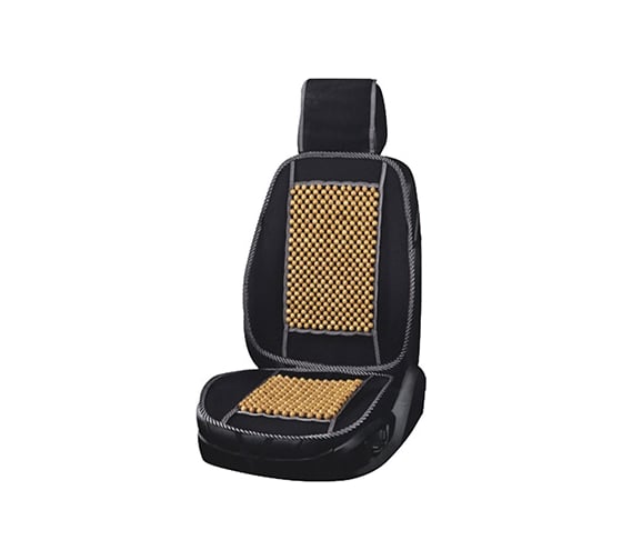 Изображение товара Накидка сиденья SKYWAY Massage-02 массажная, дерево/полиэстер, черный/светлое дерево S01302038